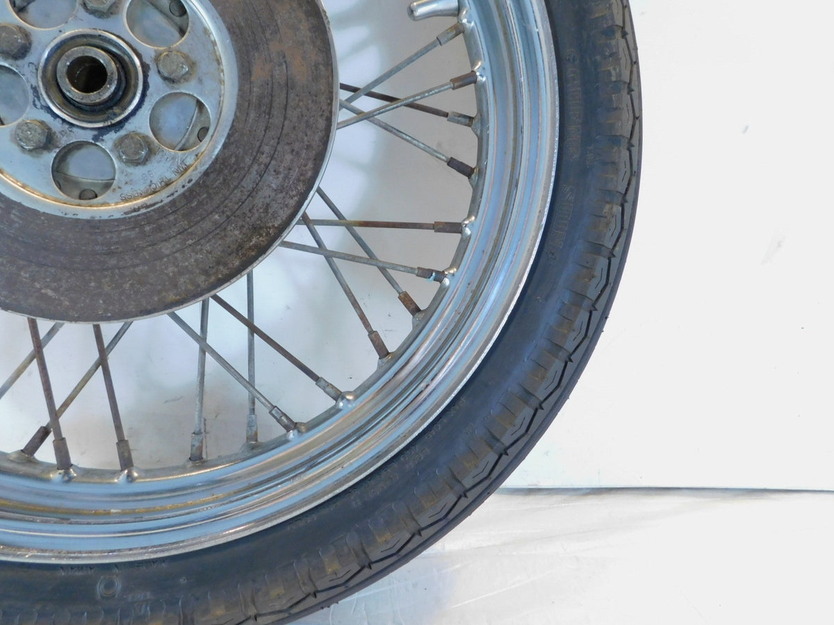 Harley Davidson XLH Ironhead Sportster 1000 Laced Spoked Front Wheel Rim & Tire - C3 Cycle