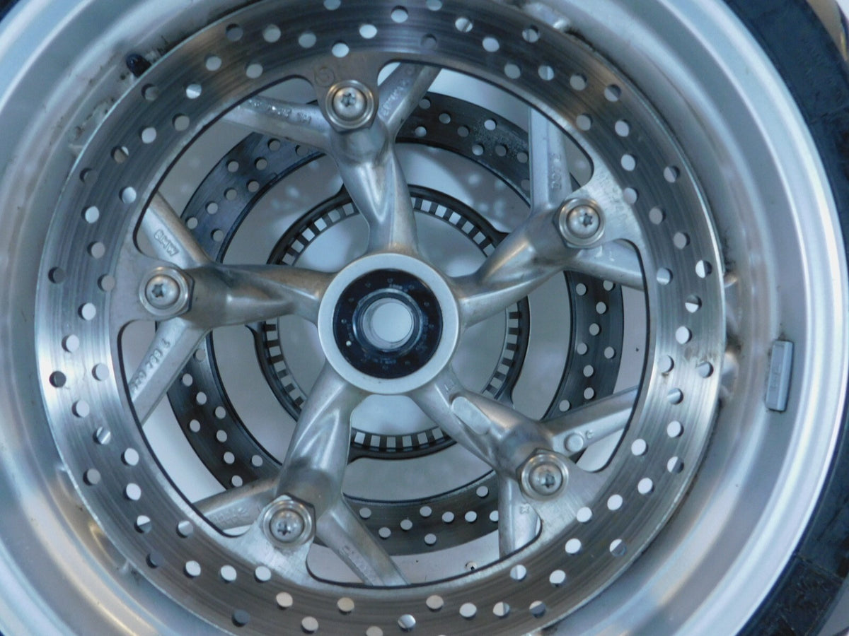 2006-2013 BMW F800ST Silver Cast Front Wheel Rim Tire & Brake Rotors 36317682013 - C3 Cycle