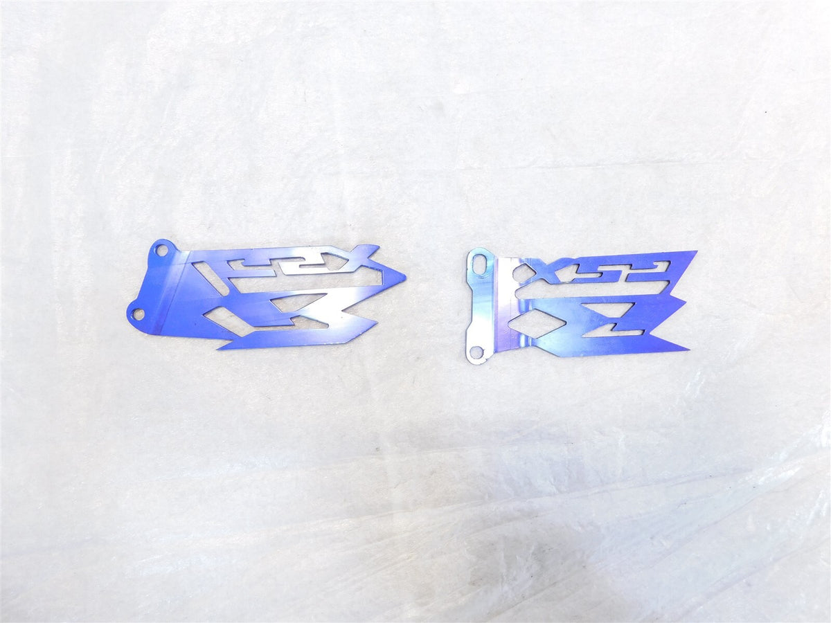Suzuki GSXR600 GSX-R600 & GSXR750 Left/Right Front Foot Rest Peg Heel Guard Fins - C3 Cycle