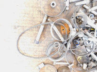 1977-1980 BMW Airhead R80 Miscellaneous Nuts Bolts & Brackets Parts Box Lot - C3 Cycle