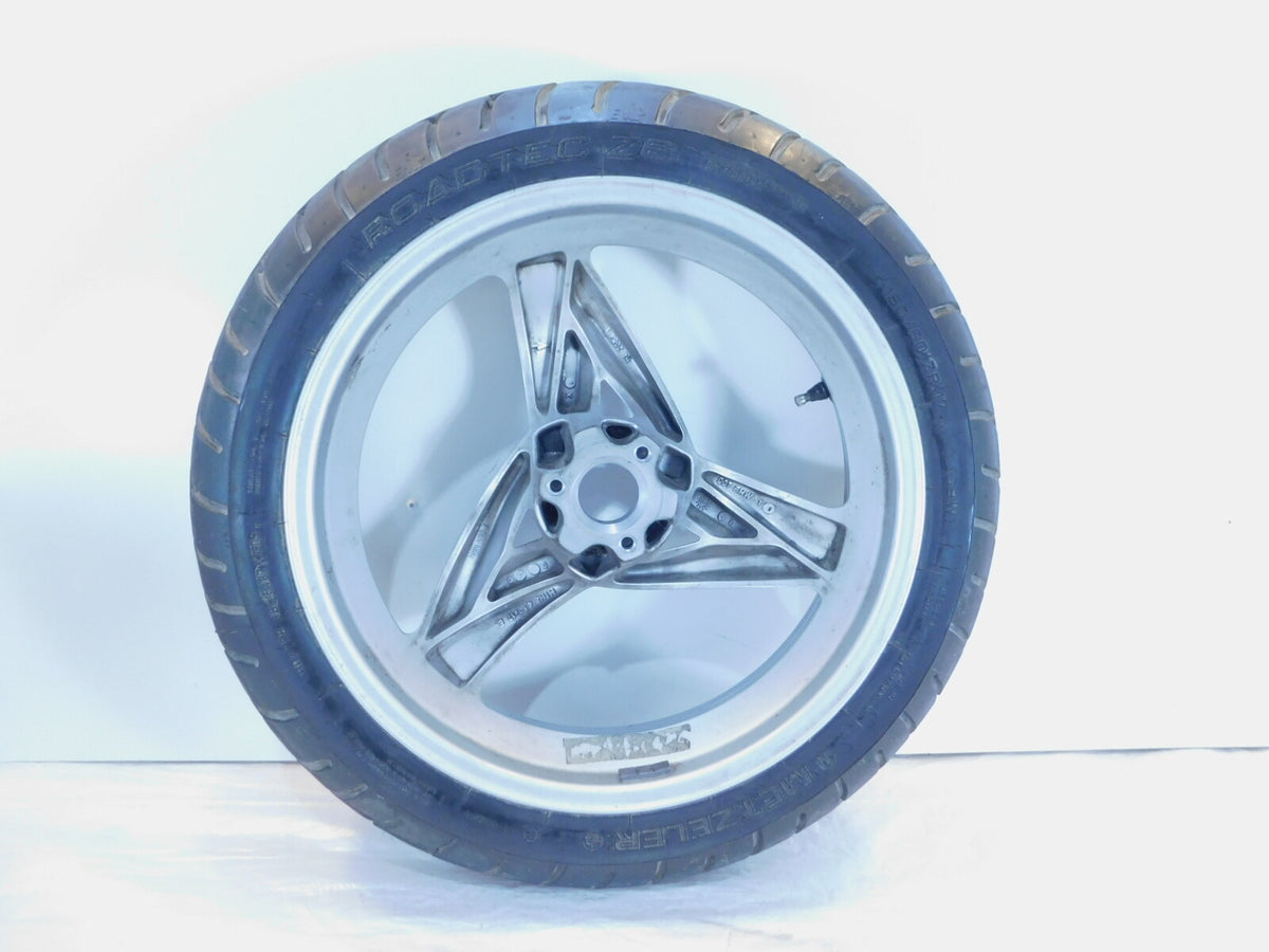 2001-2005 BMW F650 CS F650CS Scarver Silver Rear Rim Wheel & Tire - 36317681009 - C3 Cycle