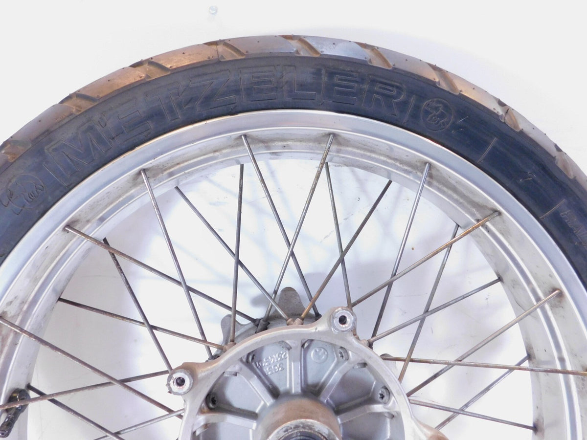 1994-2002 BMW R1100GS R1150GS Silver Spoked Front Wheel Rim Hub & Tire 2.5"x19" - C3 Cycle