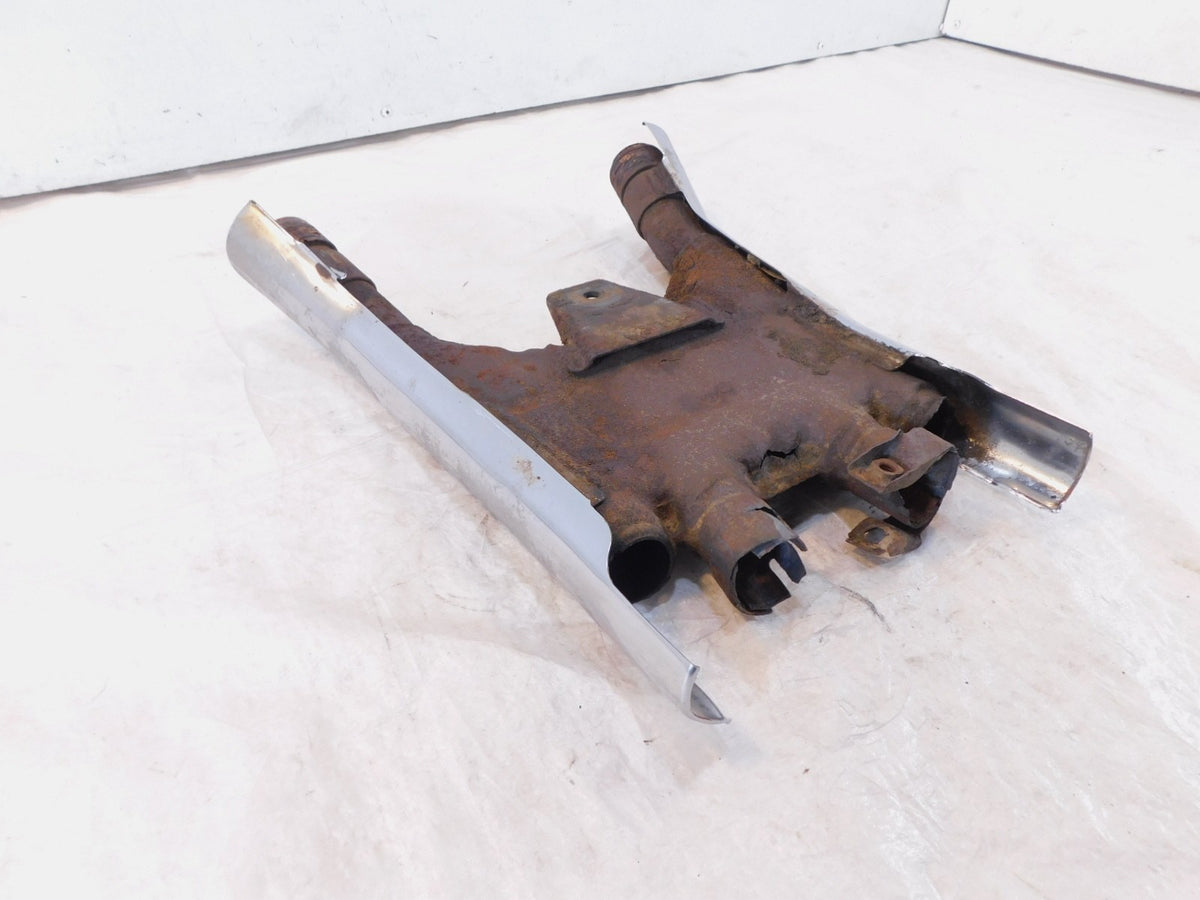 82-83 Yamaha XJ750 Maxim 750 Exhaust Muffler System Mid Pipe Chamber Manifold - C3 Cycle