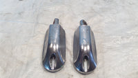 Harley Davidson Touring Dyna Sportster Softail Chrome & Rubber Footpeg Footrests