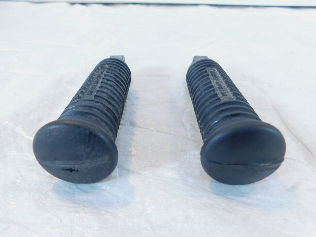 Harley Touring FXR Dyna Sportster & Softail Black Rubber Footpegs Footrests - C3 Cycle