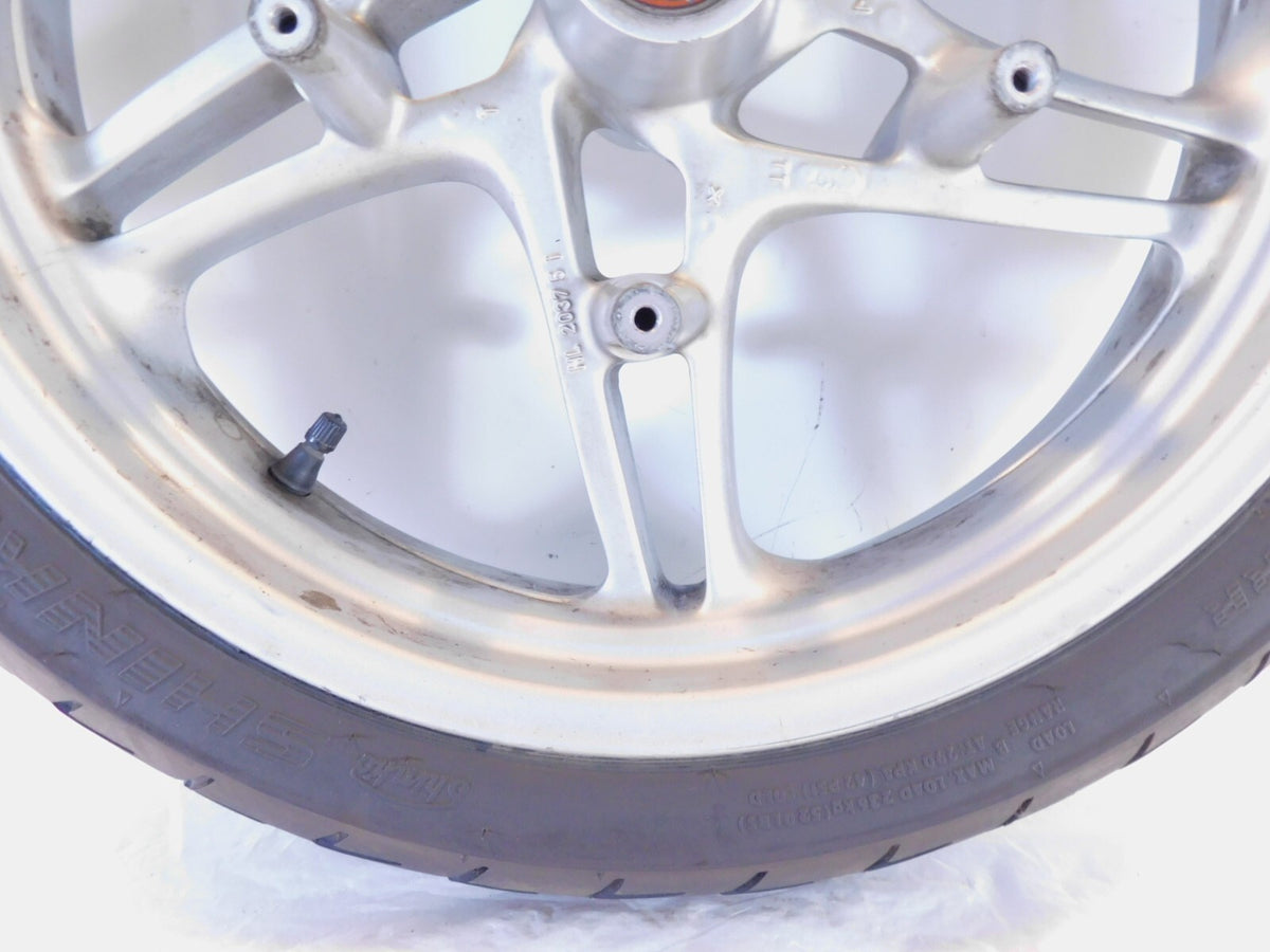 BMW K1200GT K1200RS R1100S R1150R Cast Silver Front Wheel Rim & Tire - Straight - C3 Cycle