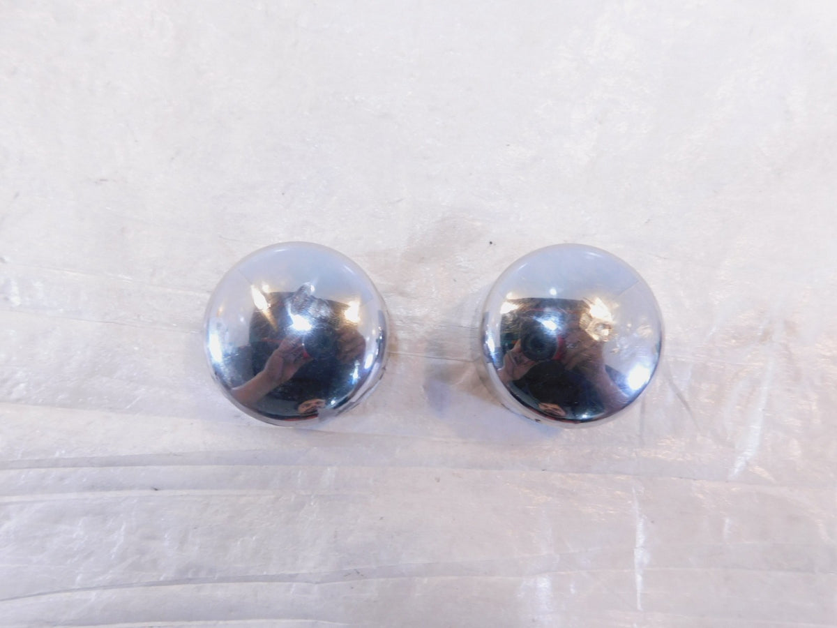 2 Harley Electra Glide V-Rod Softail Dyna Sportster Chrome Front Axle Nut Covers - C3 Cycle