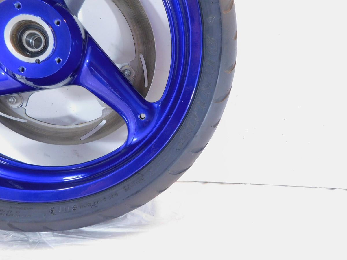 1999 99 Buell X1 Lighting Limited Edition Blue Cast Front Wheel Rim & Tire - C3 Cycle