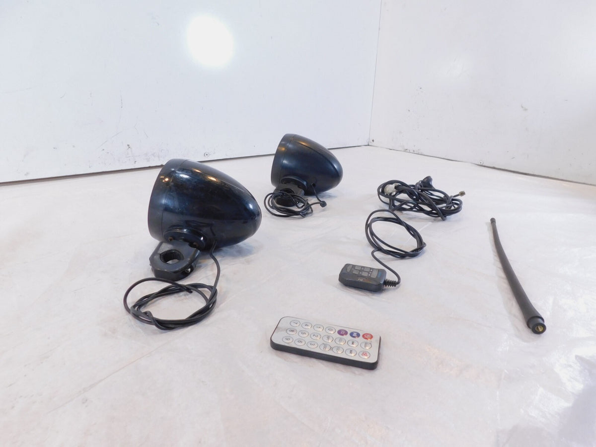 2005-2015 Yamaha Majesty YP400 Handlebar Clamp On Front Shark Speakers Pair - C3 Cycle