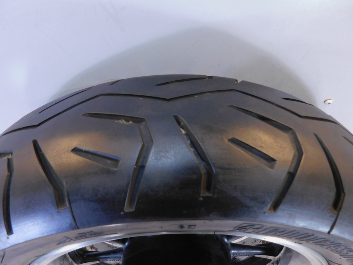 2009 Kawasaki Vulcan 1700 Nomad Voyager VN1700 Silver Rear Wheel Rim & Tire - C3 Cycle