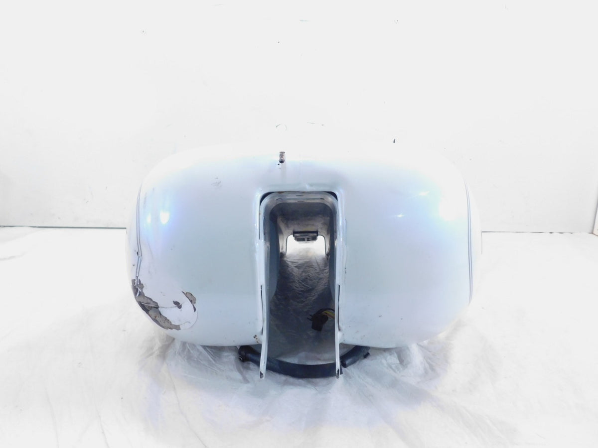 Harley Davidson Softail Heritage Classic & Fat Boy White Fuel Gas Tank - Dented - C3 Cycle