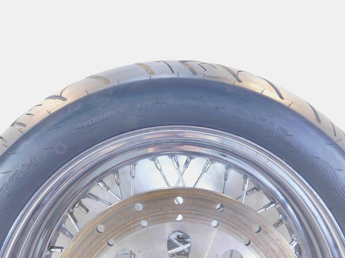 2000 2001 2002 & 2003 Indian Gilroy Scout Chrome Laced Rear Wheel Rim - Bent - C3 Cycle