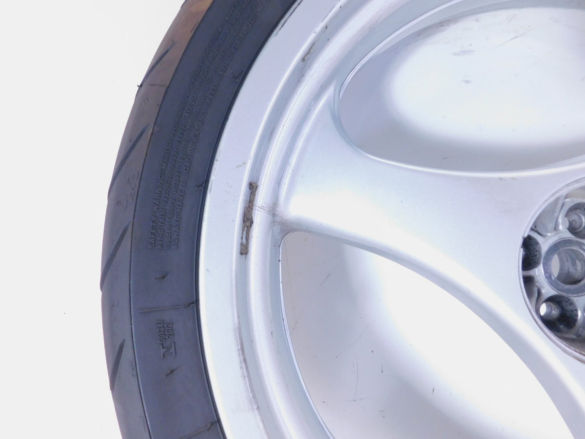 BMW R1100R R1100RT R1100RS R850R & K1 K1100LT Cast Silver Rear Wheel Rim & Tire - C3 Cycle