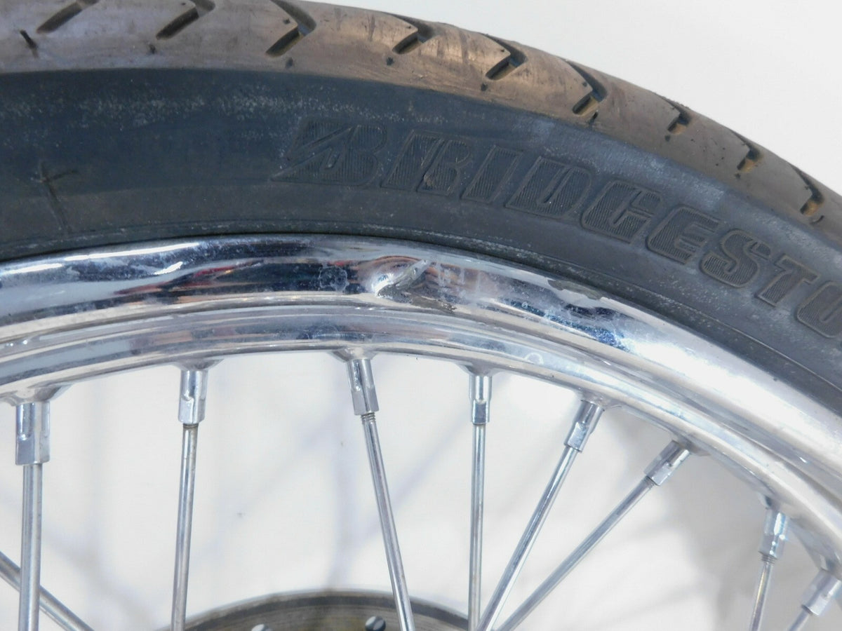 Bent Harley Davidson Softail Night Train & Deuce 21" Laced Front Wheel Rim Tire - C3 Cycle