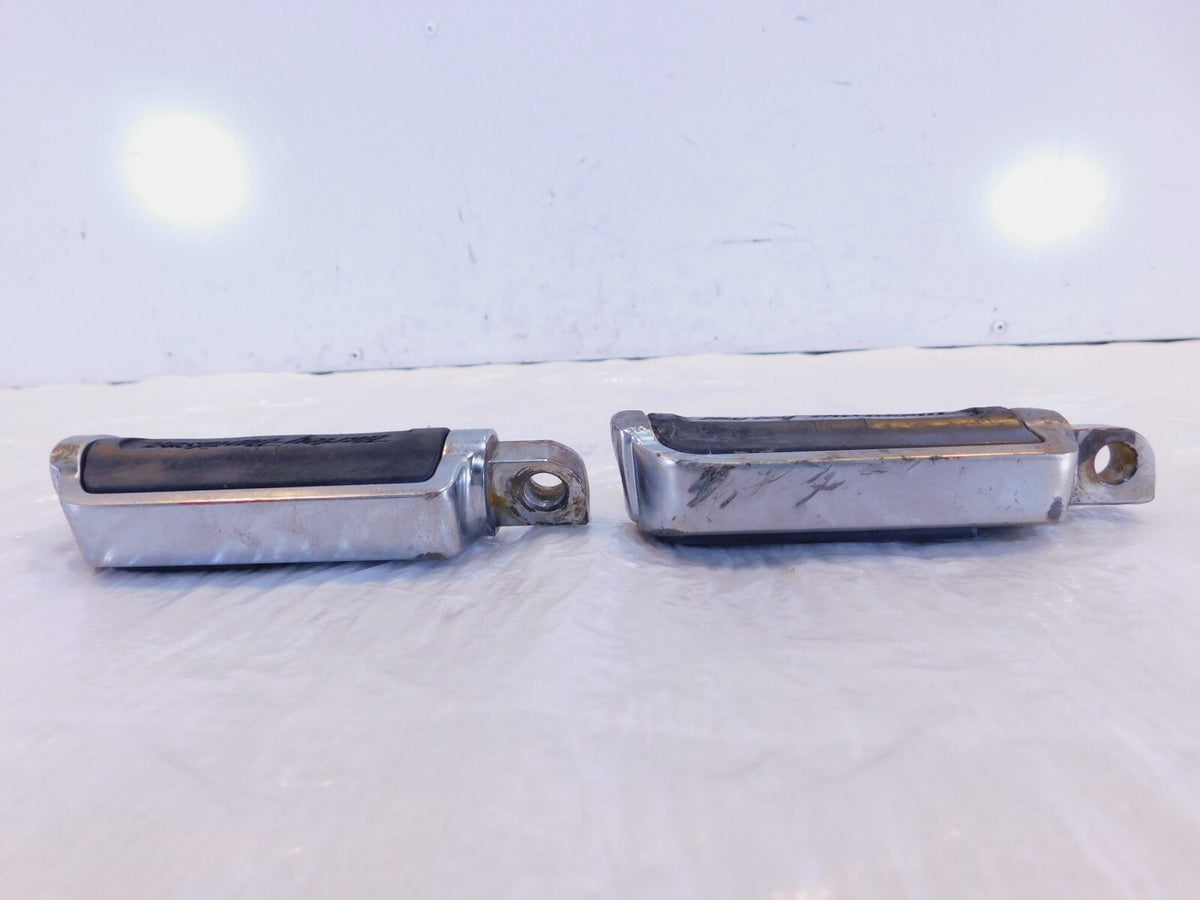 Harley Touring FXR Dyna Sportster & Softail Metal & Rubber Footpegs Footrests - C3 Cycle
