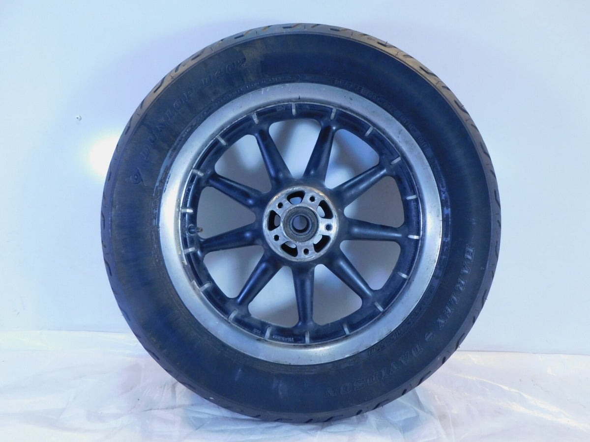 Harley Touring Road Street & Electra Glide Black Mag Cast Rear Wheel Rim & Tire - C3 Cycle