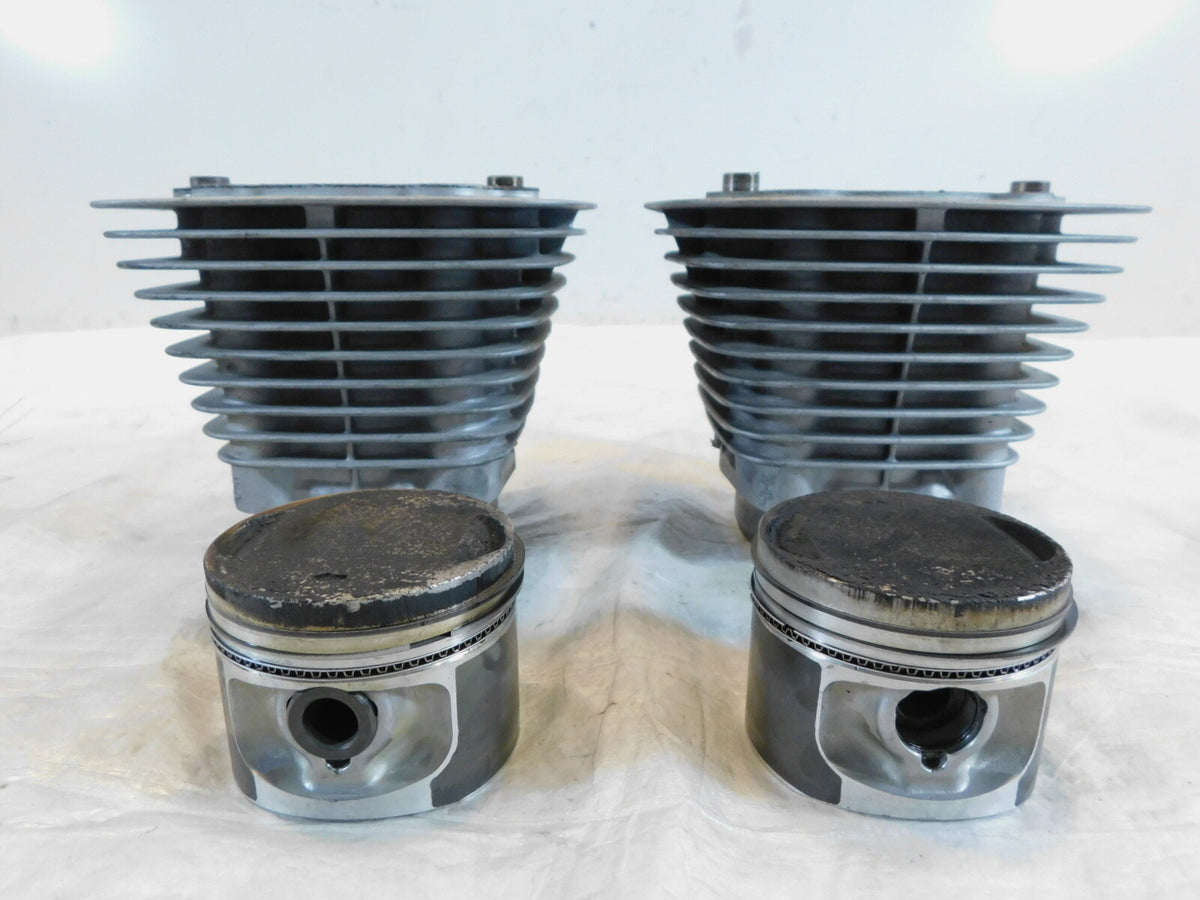 Pair Harley Davidson Sportster 883 Silver Cylinder Jugs w/ Pistons P/N: 16446-86 - C3 Cycle