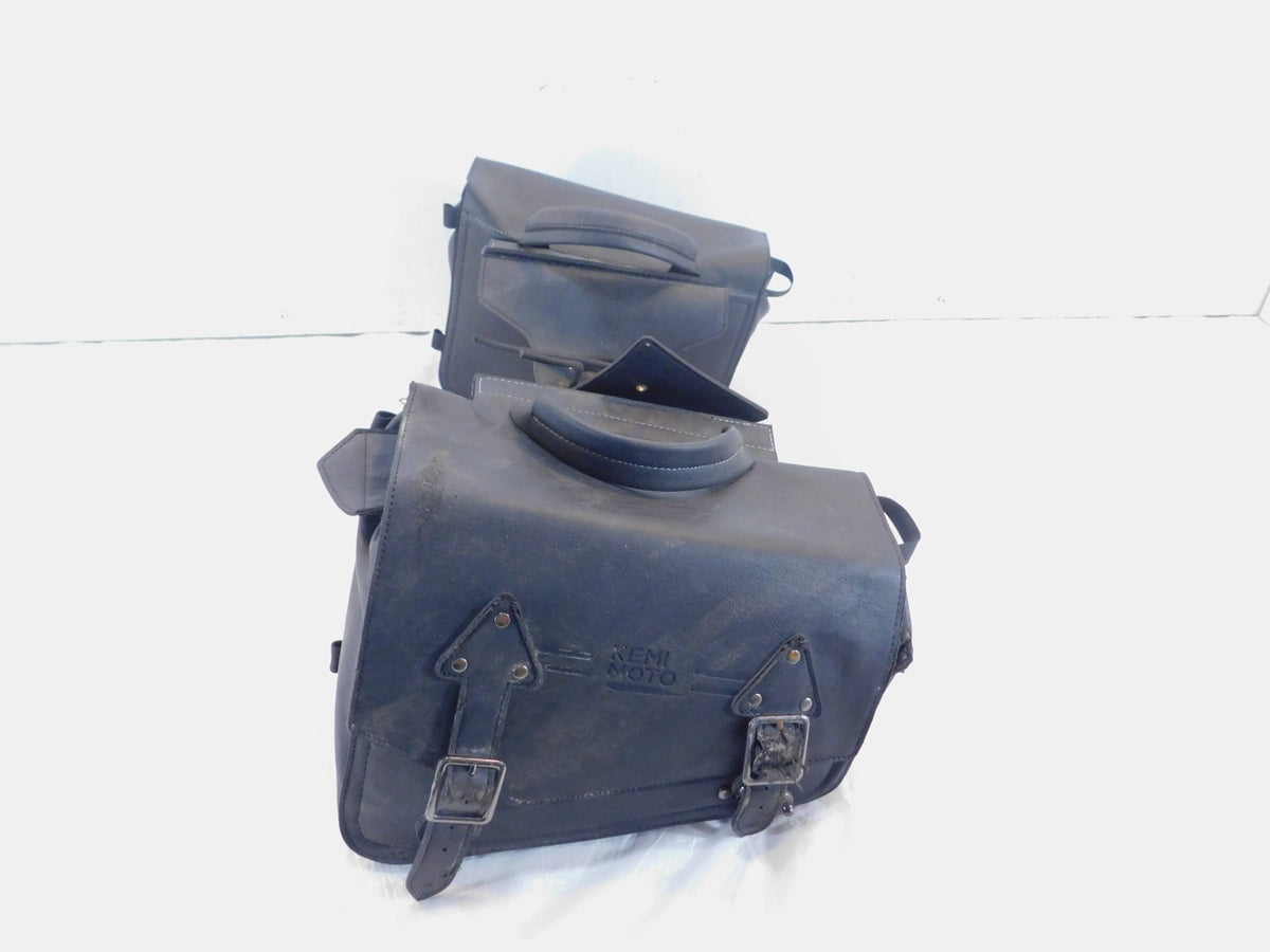 Harley Davidson Dyna Street Bob Wide Glide Left Right Black Side Bag Saddlebags - C3 Cycle