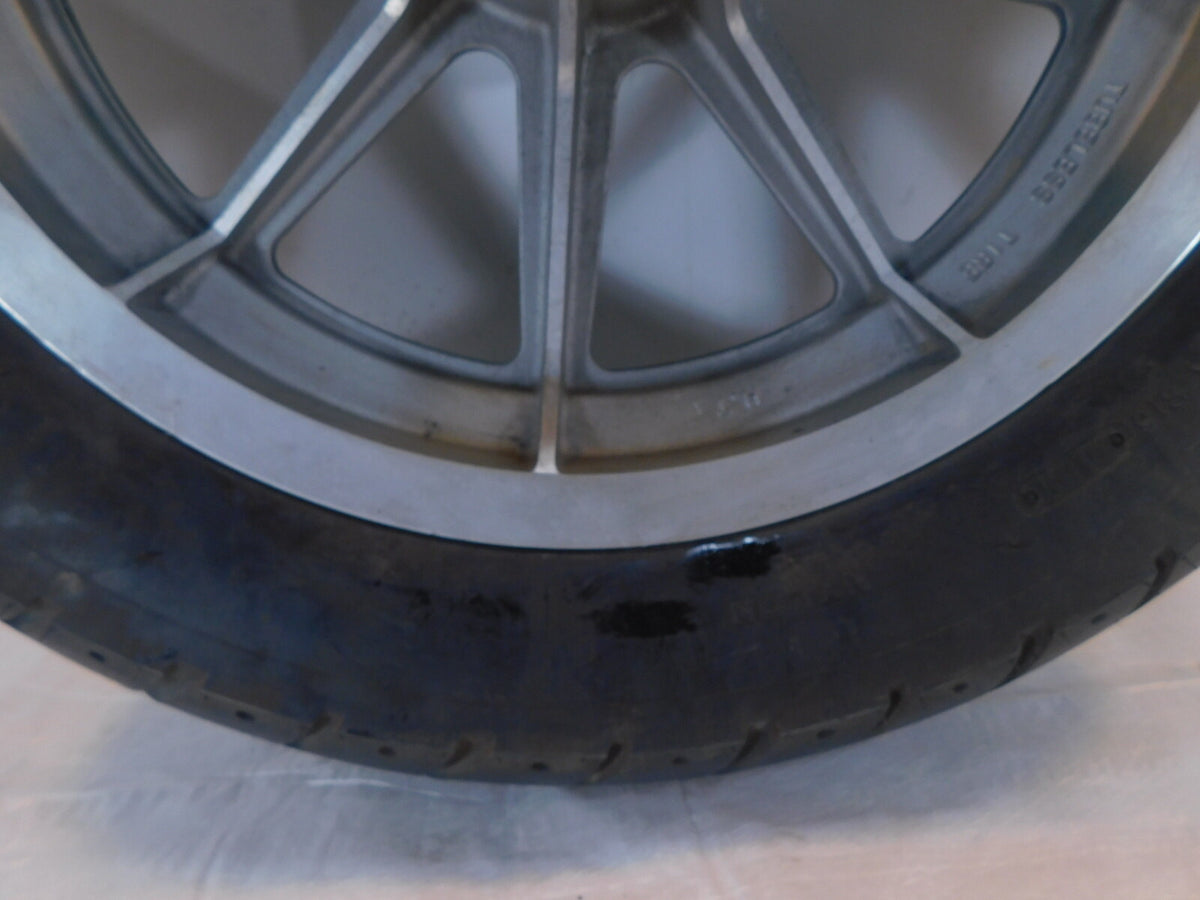 Harley Davidson Dyna Softail Sportster 883 1200 Silver Cast Rear Tire Wheel Rim - C3 Cycle