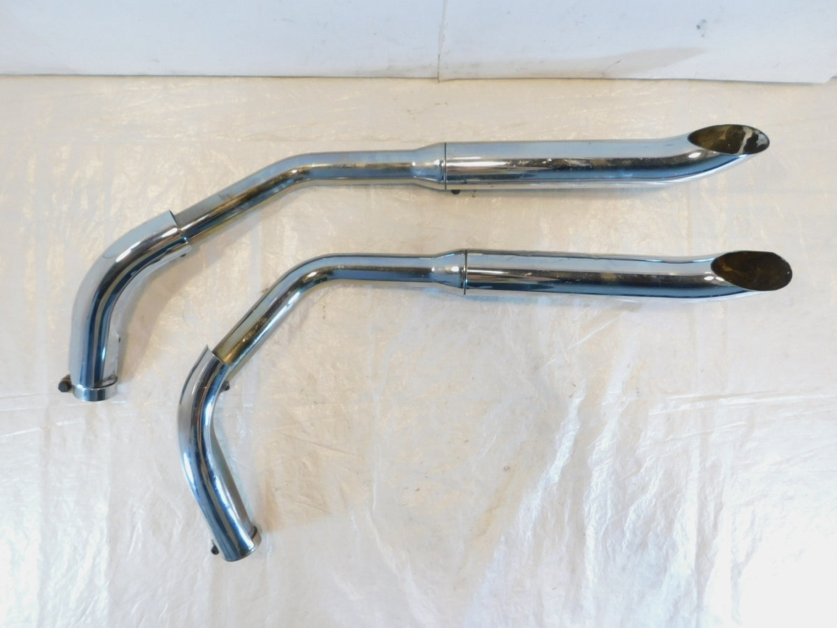 1973 Harley Davidson Sportster 900 & 1000 Chrome Exhaust System Pipes & Mufflers - C3 Cycle