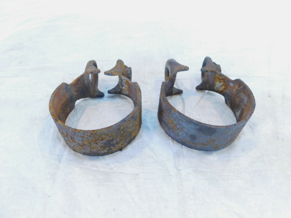 94- Kawasaki VN750 Vulcan 750 Exhaust Muffler Header Pipe Manifold Flange Clamps - C3 Cycle