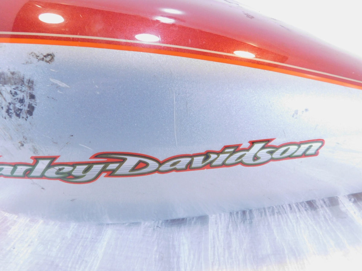 04-06 Harley Davidson Sportster 883 & 1200 Custom Low Red Fuel Gas Tank - Dented - C3 Cycle