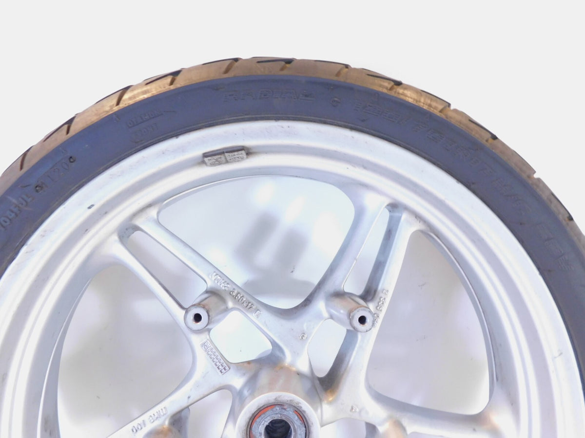 BMW K1200GT K1200RS R1100S R1150R Cast Silver Front Wheel Rim & Tire - Straight - C3 Cycle