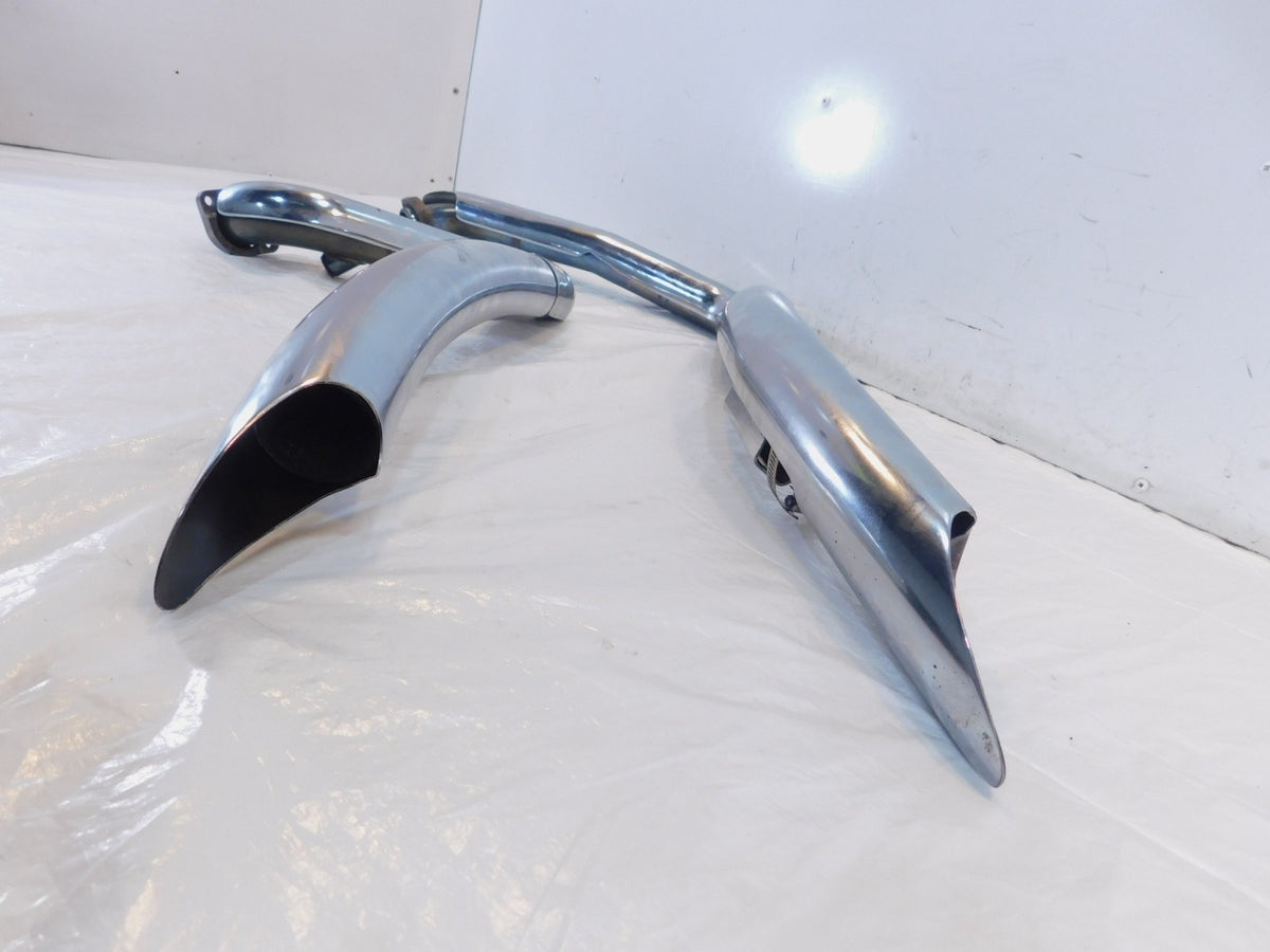 Harley Davidson Dyna Vance & Hines Chrome Engine Exhaust System Header Pipes - C3 Cycle
