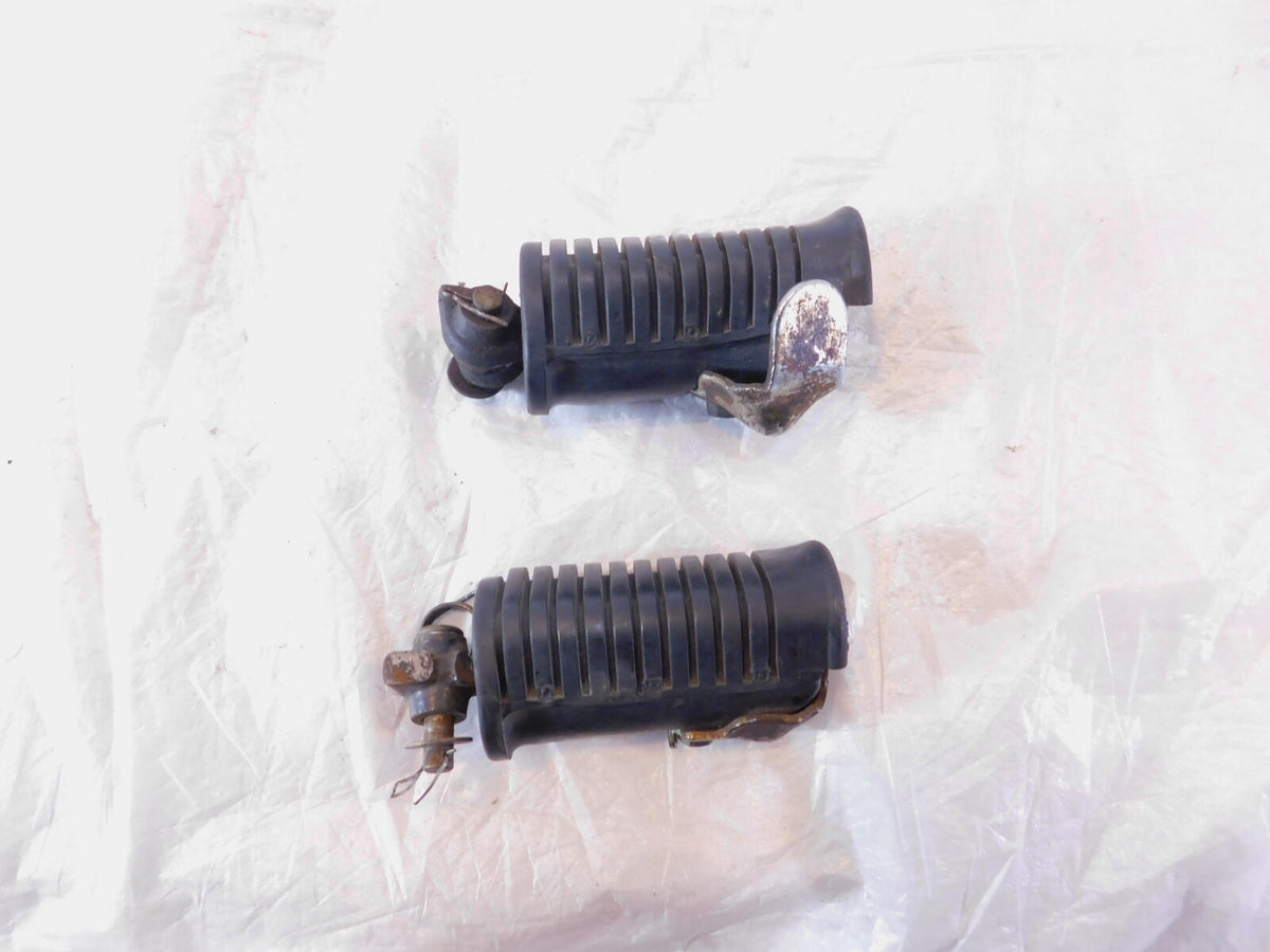 1983 83 Honda GL650 Silverwing 650 Front Driver Black Footpeg Peg Footrests - C3 Cycle