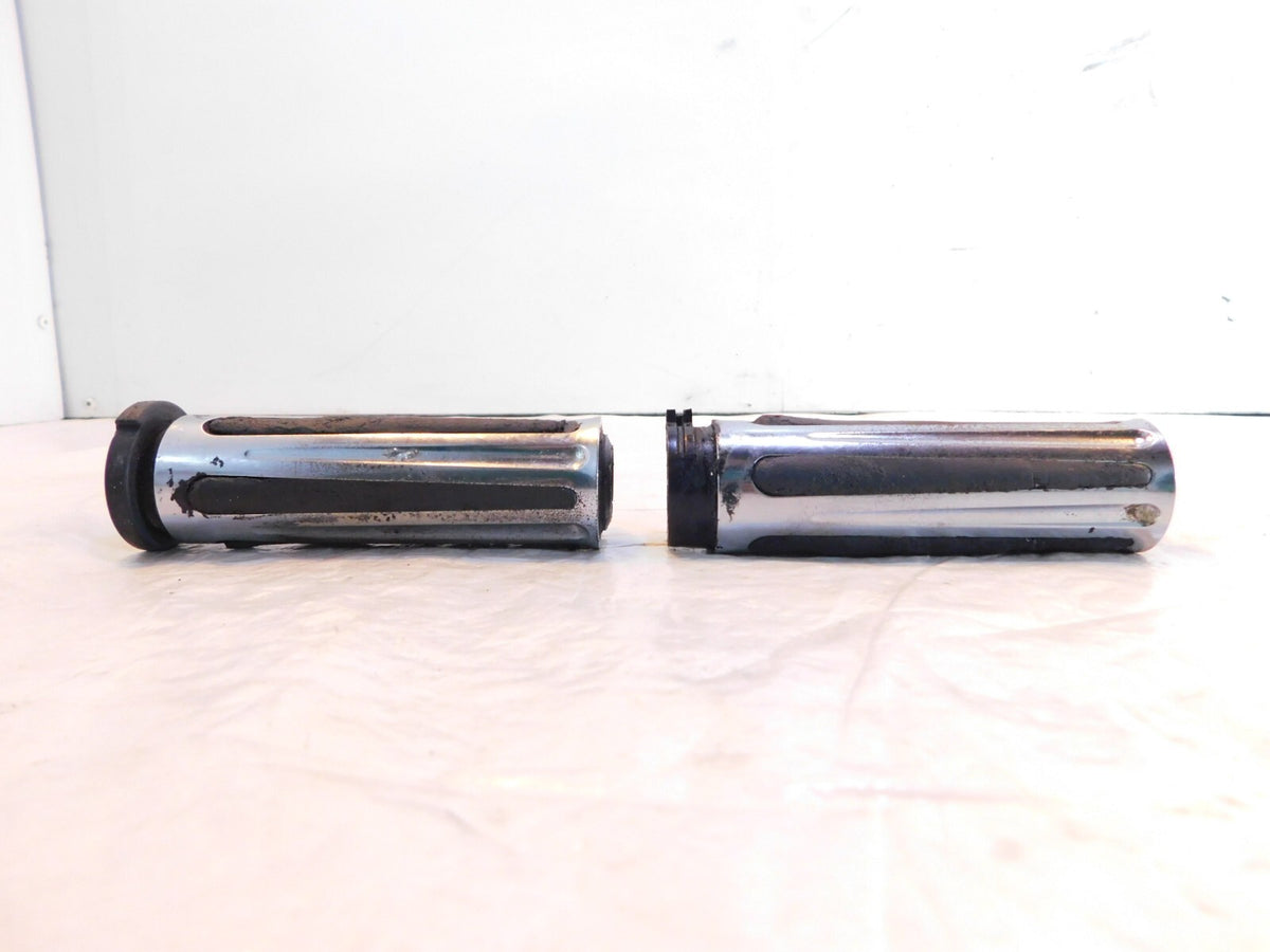 Harley Davidson Dyna Sportster Softail Chrome Left & Right Handlebar Hand Grips - C3 Cycle