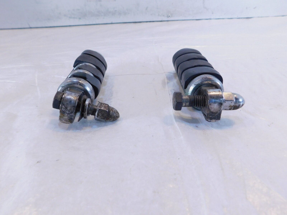 Harley Touring Dyna Sportster & Softail ISO Chrome & Rubber Footpeg Footrests - C3 Cycle