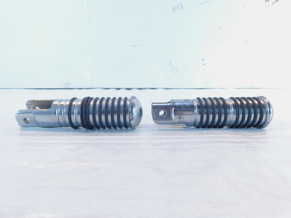 Harley Touring FXR Dyna Sportster & Softail Chrome & Rubber Footpegs Footrests - C3 Cycle
