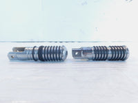 Harley Touring FXR Dyna Sportster & Softail Chrome & Rubber Footpegs Footrests - C3 Cycle