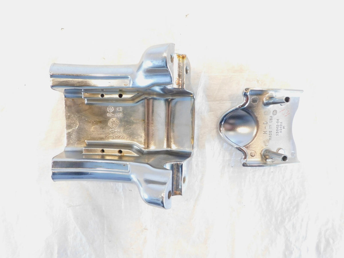 Harley Sportster 883 1200 Custom Chrome Handlebar Riser Mount Bracket & Cover - C3 Cycle