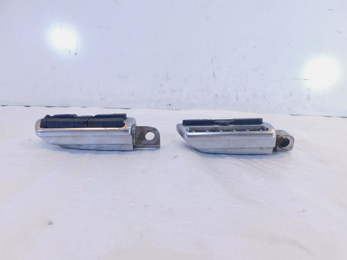 Harley Touring FXR Dyna Sportster & Softail Chrome & Rubber Footpegs Footrests - C3 Cycle
