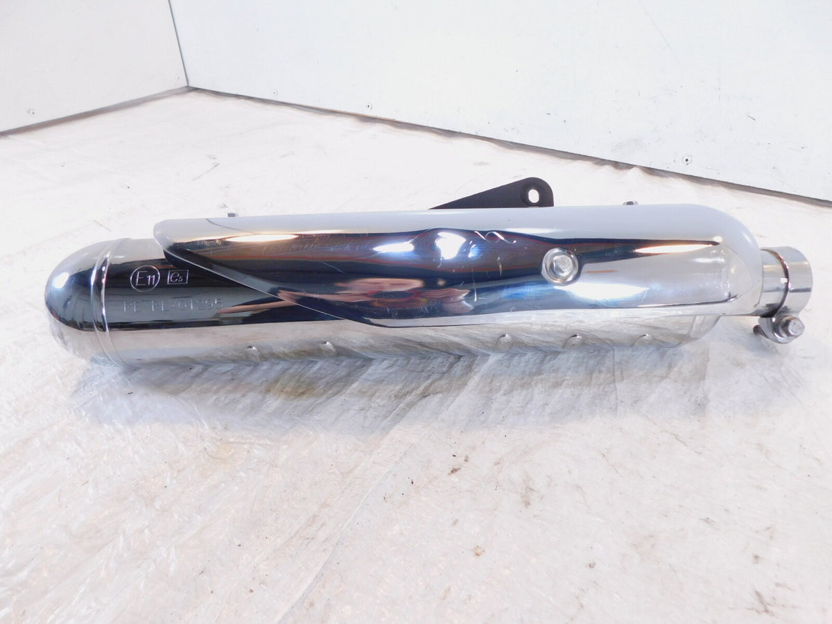 Royal Enfield Meteor 350 Euro 5 Chrome Rear Exhaust System Muffler Pipe & Shield - C3 Cycle