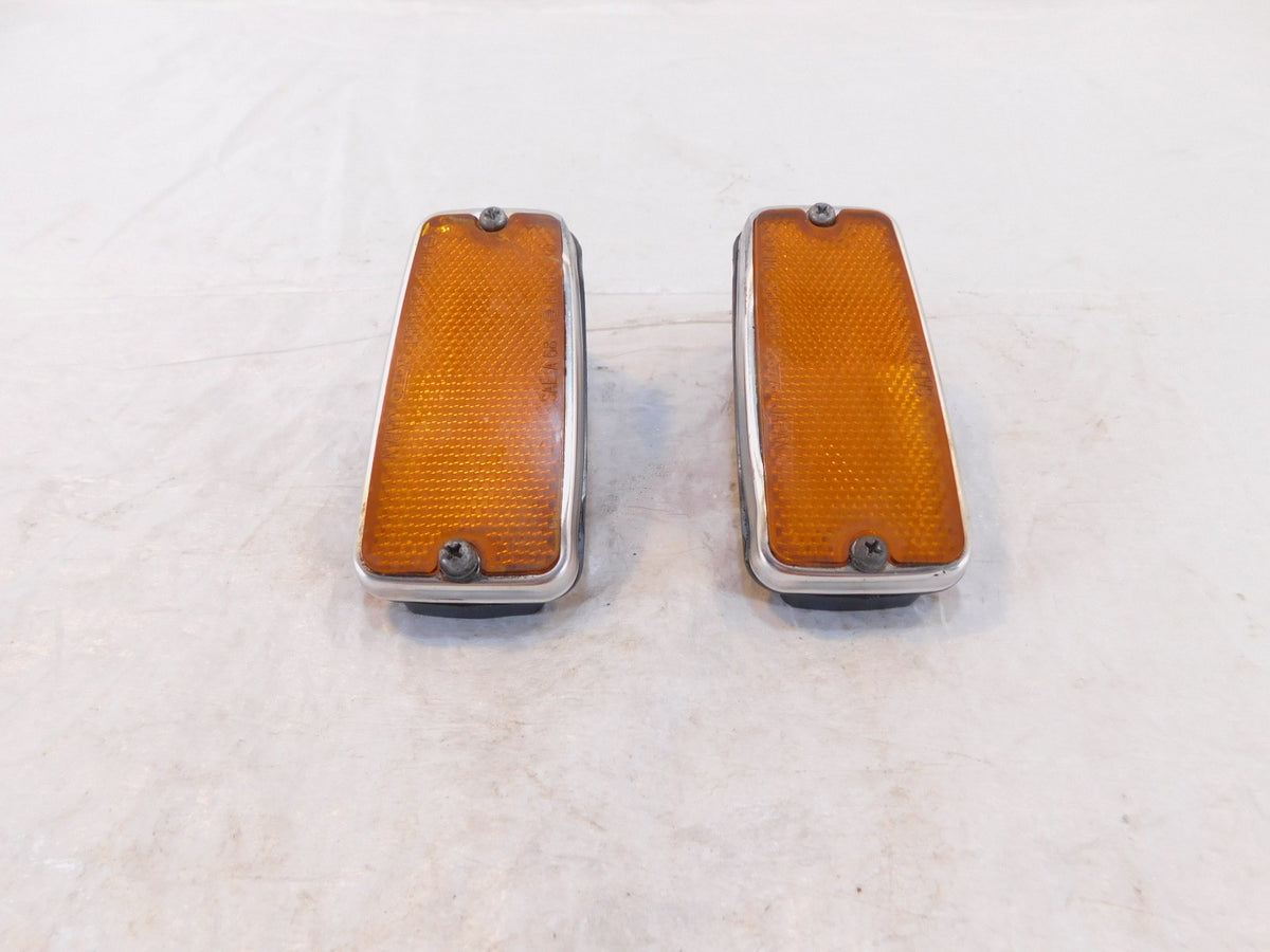 1982 82 Yamaha XJ750 Maxim 750 Front Left/Right Side Frame Orange Reflectors - C3 Cycle