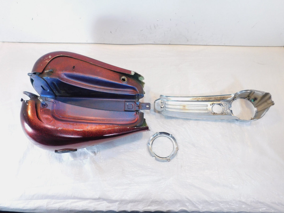 Harley Davidson Softail Heritage Classic & Fat Boy Red Glitter Fuel Gas Tank