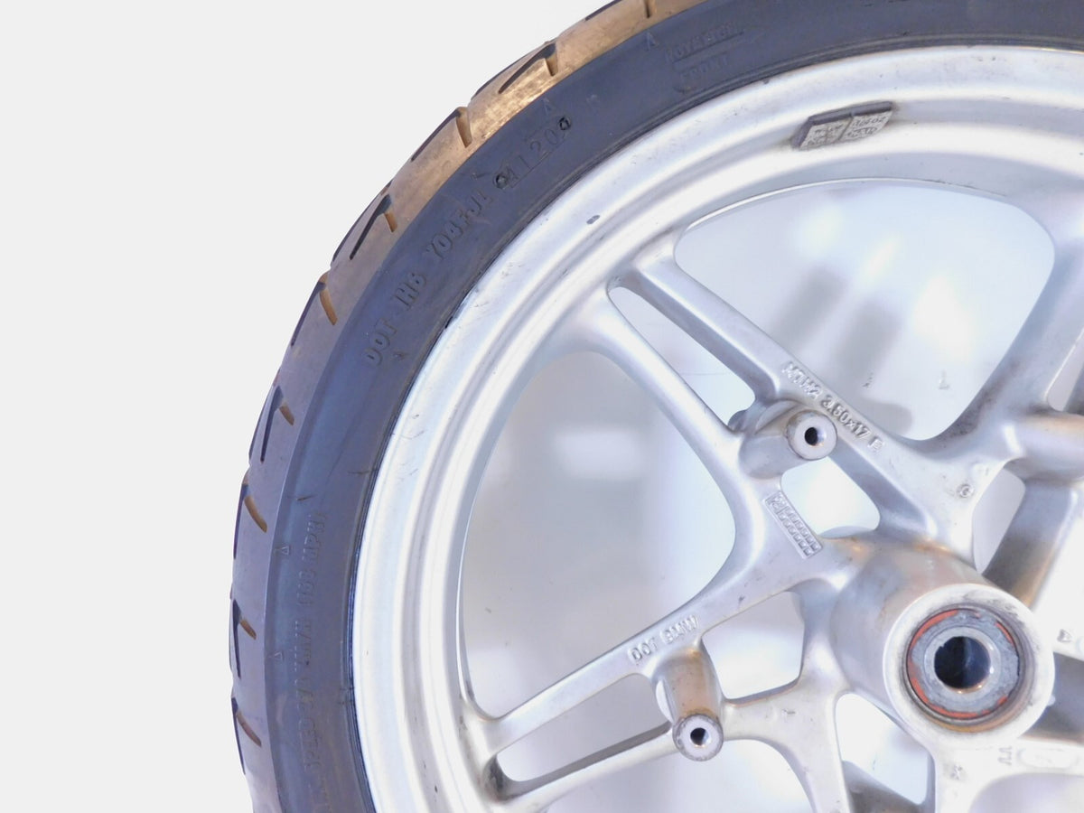 BMW K1200GT K1200RS R1100S R1150R Cast Silver Front Wheel Rim & Tire - Straight - C3 Cycle