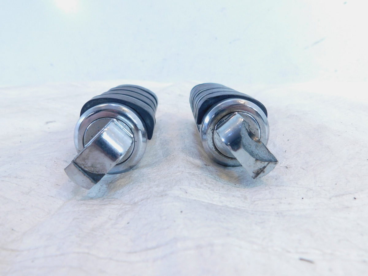 Harley Touring Dyna Sportster & Softail ISO Chrome & Rubber Footpeg Footrests - C3 Cycle
