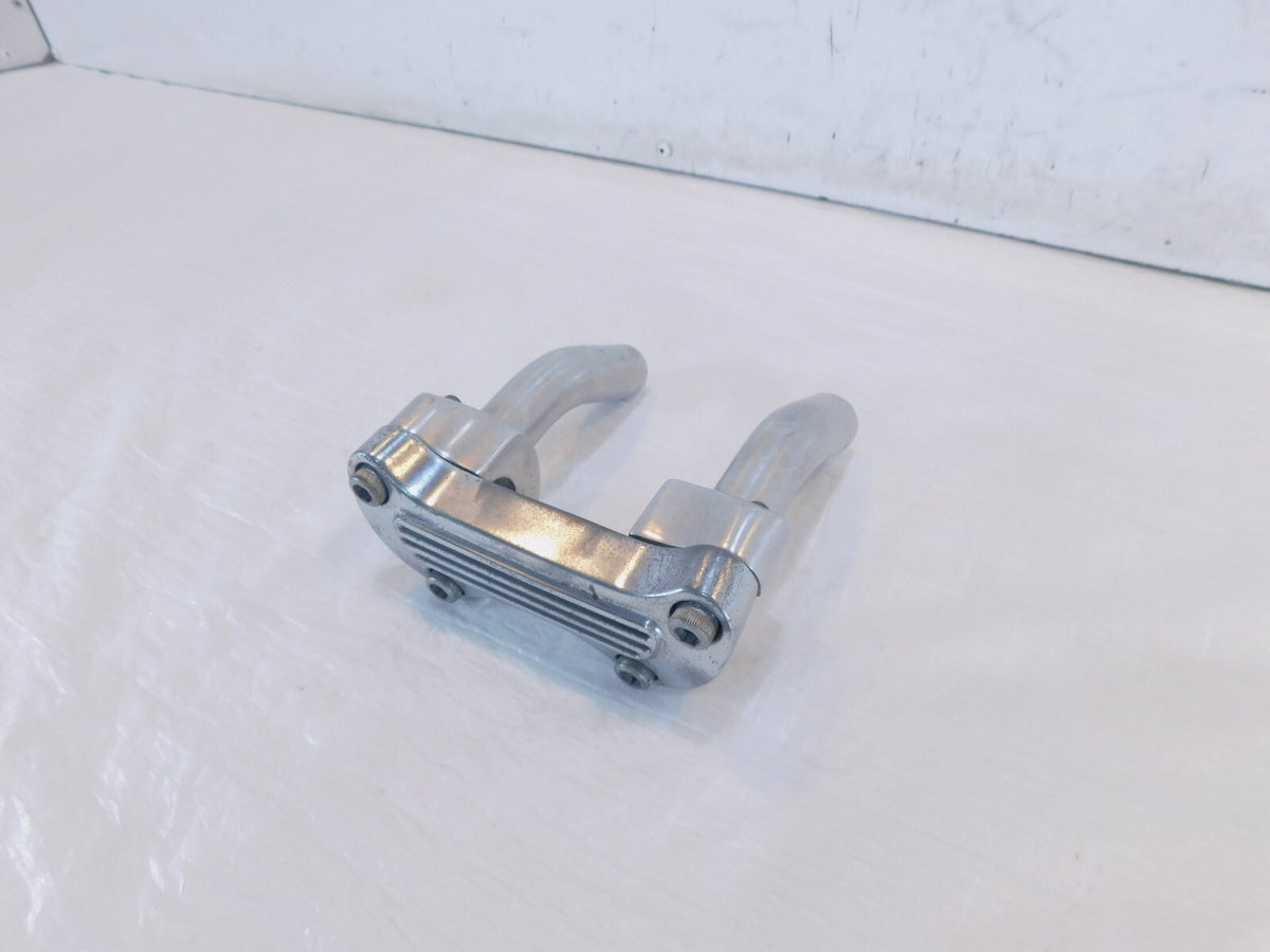Harley Dyna Wide & Super Glide Custom Chrome Handlebar Mount Clamp Brackets - C3 Cycle