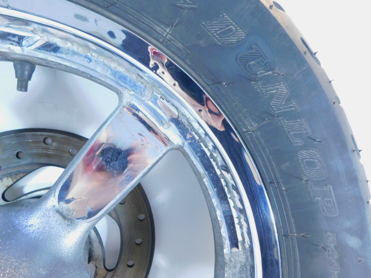 2011- 2012 Harley Davidson Sportster XL1200C Custom Chrome Rear Wheel Rim & Tire - C3 Cycle