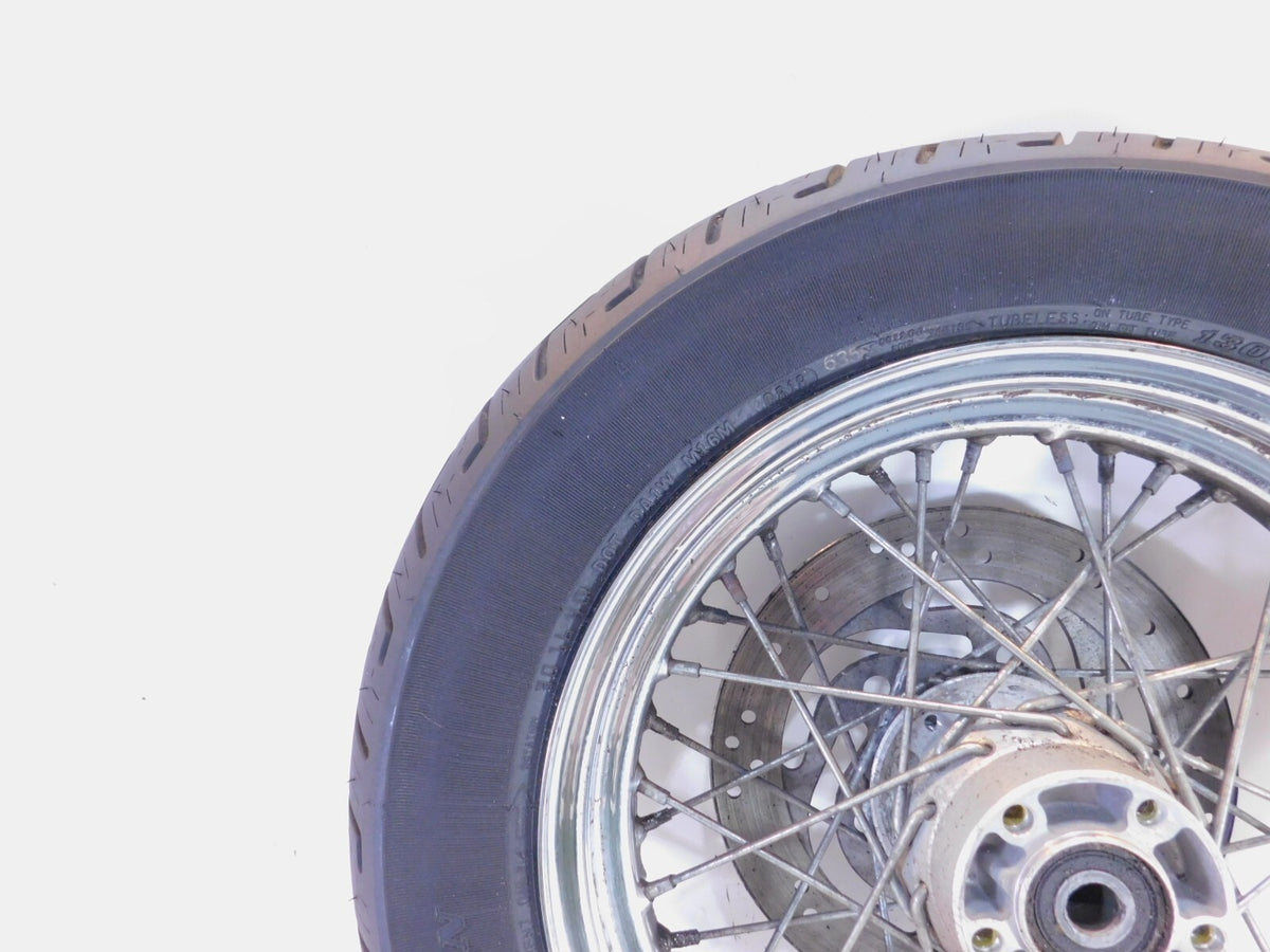 Harley Davidson Sportster Softail & Dyna 16" Chrome Laced Rear Wheel Rim - Bent - C3 Cycle