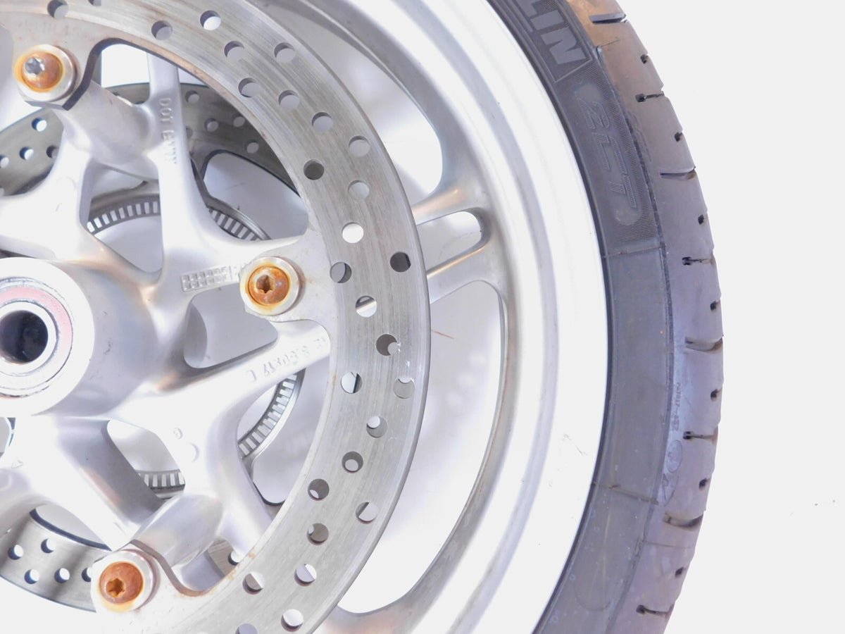 BMW K1200GT K1200RS R1100S R1150R Cast Silver Front Wheel Rim Tire & Brake Rotor - C3 Cycle
