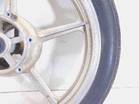 1990-1997 90-97 Yamaha Virago 750 XV750 Silver Cast Front Wheel Rim & Tire - C3 Cycle