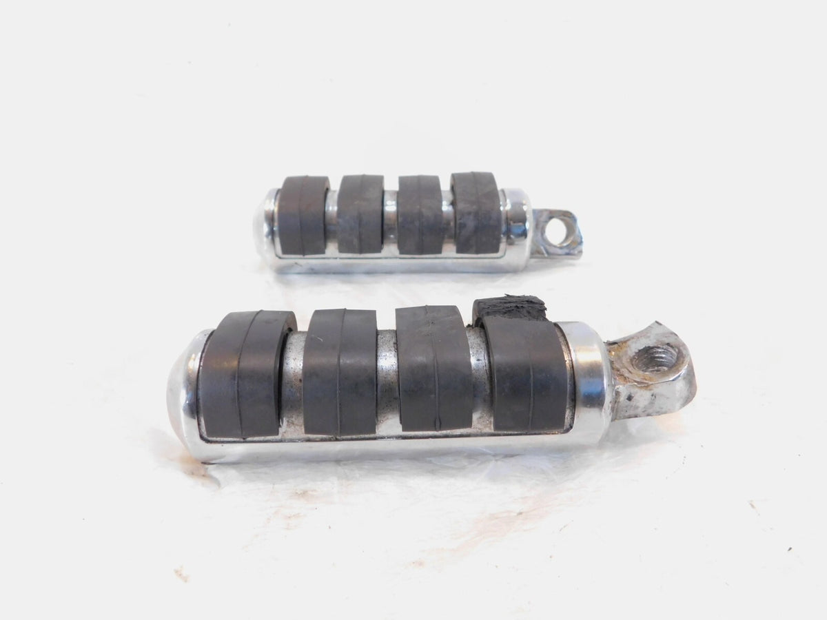 Pair Harley Touring FXR Dyna Sportster & Softail Black ISO Peg Footpeg Footrests - C3 Cycle