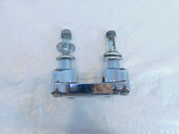 Harley Dyna Wide & Super Glide Custom Chrome Handlebar Mount Clamp Brackets - C3 Cycle