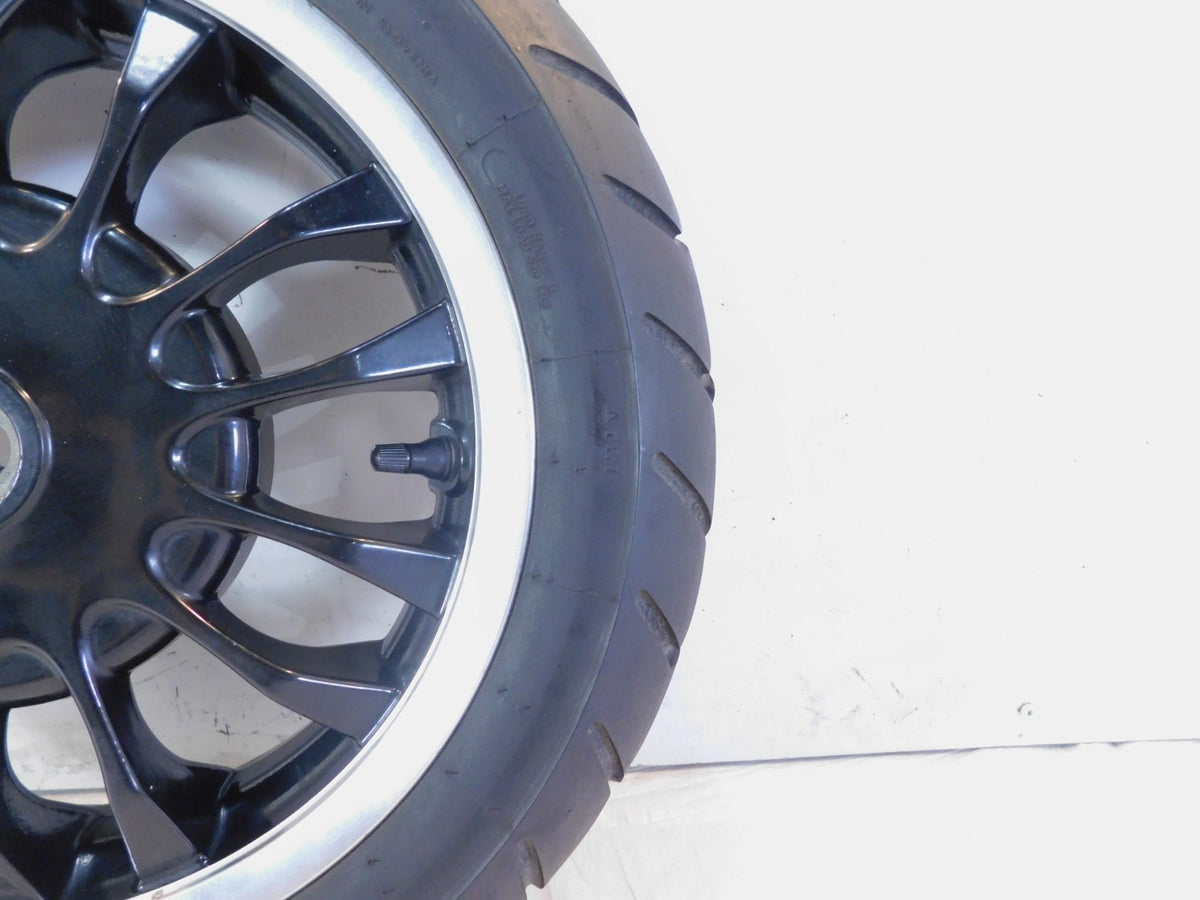 Piaggio Vespa Sprint 50 125 150 Black Spoked Rear Wheel Rim w/ Tire 12x3 - C3 Cycle