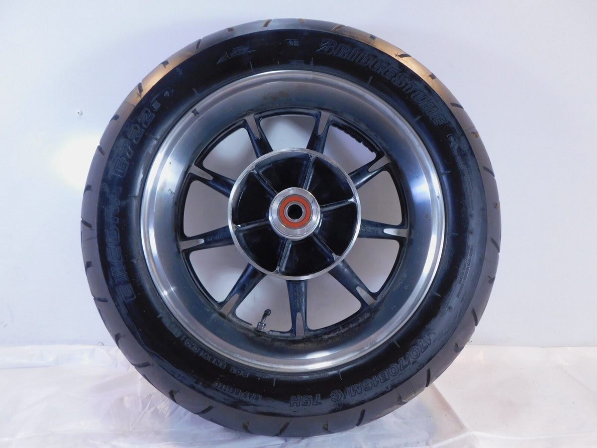 2009 Kawasaki Vulcan 1700 Nomad Voyager VN1700 Silver Rear Wheel Rim & Tire - C3 Cycle