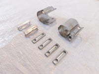 2012 BMW F800R F800 R Silver Rear Cooling Exhaust System Manifold Holder Clamps - C3 Cycle